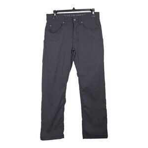 prAna Brion Pant Mens 28Wx25.5L Gray Straight Leg Nylon Stretch Outdoor